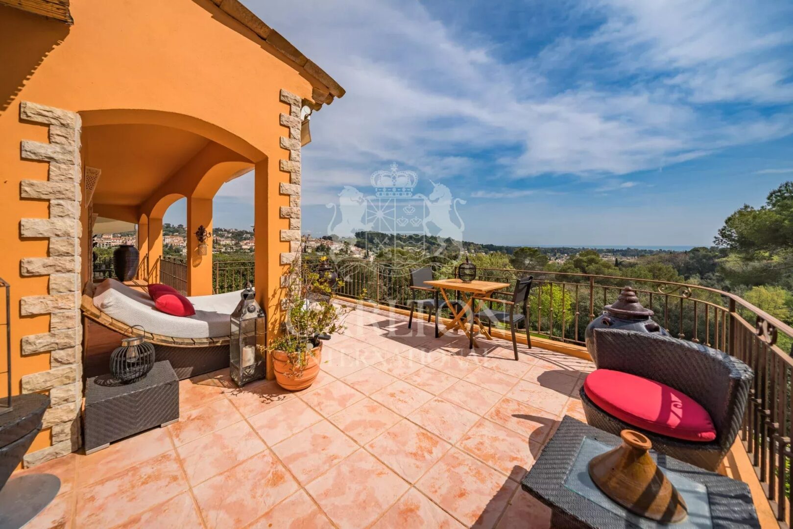 Property of 2 villas with sea and village view